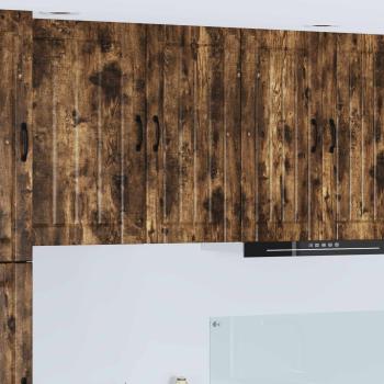 ARDEBO.de - Küchenhängeschrank mit Regal Geräucherte Eiche 40 x 31 x 80 cm