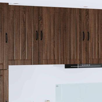 ARDEBO.de - Küchenhängeschrank mit Regal Braun Eichen-Optik 40 x 31 x 80 cm