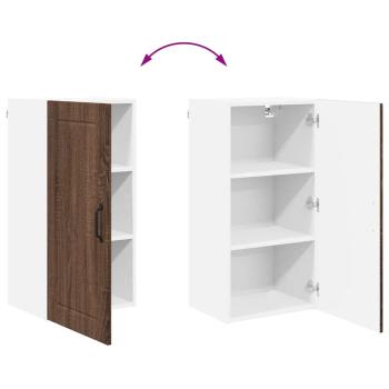 Küchenhängeschrank mit Regal Braun Eichen-Optik 40 x 31 x 80 cm