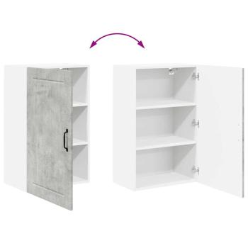 Küchenhängeschrank Beton Grau 50 x 31 x 80 cm Holzwerkstoff