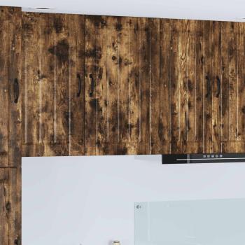 ARDEBO.de - Küchenhängeschrank mit Regal Geräucherte Eiche 50 x 31 x 80 cm