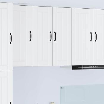 ARDEBO.de - Küchenhängeschrank mit Regal Weiß 60 x 31 x 80 cm Holzwerkstoff