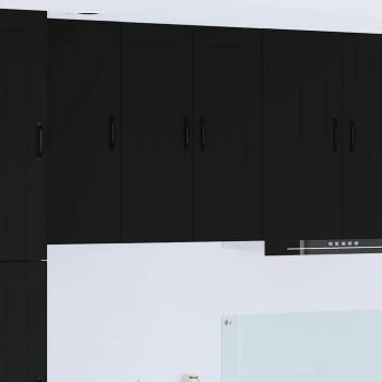 ARDEBO.de - Küchenhängeschrank Schwarz 60 x 31 x 80 cm Holzwerkstoff