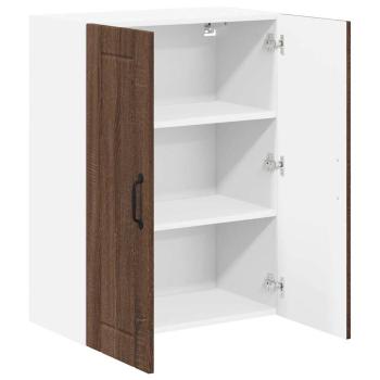 Küchenhängeschrank mit Regal Braun Eichen-Optik 60 x 31 x 80 cm
