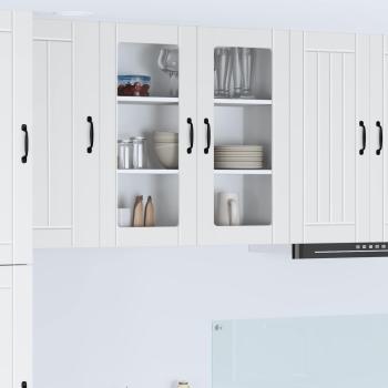 ARDEBO.de - Wandglas-Schrank LUCCA Weiß 80 x 31 x 80 cm Holzwerkstoff