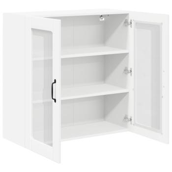 Wandglas-Schrank LUCCA Weiß 80 x 31 x 80 cm Holzwerkstoff