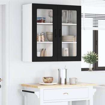 Küchenhängeschrank Schwarz 80 x 31 x 80 cm Holzwerkstoff