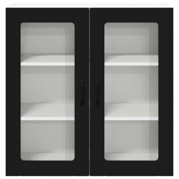 Küchenhängeschrank Schwarz 80 x 31 x 80 cm Holzwerkstoff
