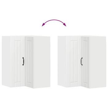 Küchenhängeschrank mit Regal Weiß 57 x 57 x 80 cm Holzwerkstoff