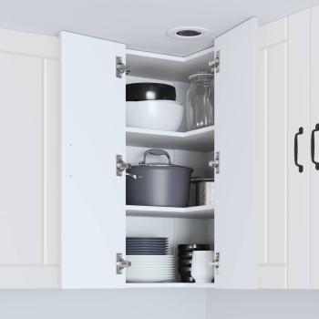 Küchenhängeschrank mit Regal Weiß 57 x 57 x 80 cm Holzwerkstoff