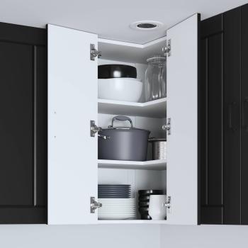 Küchenhängeschrank Schwarz 57 x 57 x 80 cm Holzwerkstoff