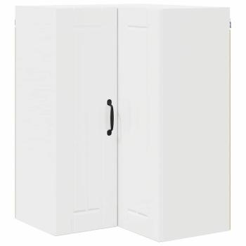 Küchenhängeschrank Hochglanz Weiß 57 x 57 x 80 cm Holzwerkstoff