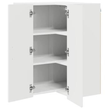 Küchenhängeschrank Hochglanz Weiß 57 x 57 x 80 cm Holzwerkstoff