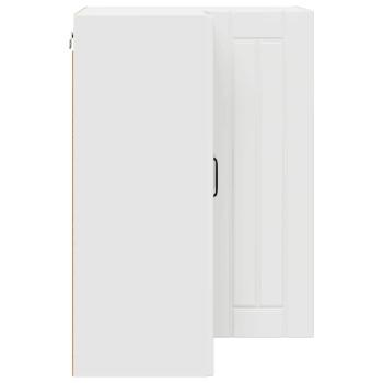 Küchenhängeschrank Hochglanz Weiß 57 x 57 x 80 cm Holzwerkstoff