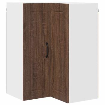 Küchenhängeschrank mit Regal Braun Eichen-Optik 57 x 57 x 80 cm