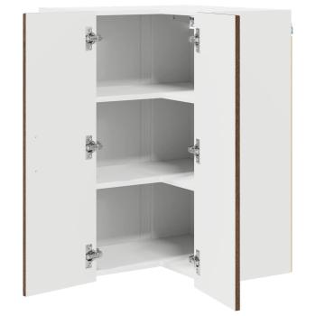 Küchenhängeschrank mit Regal Braun Eichen-Optik 57 x 57 x 80 cm