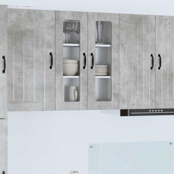ARDEBO.de - Küchenhängeschrank Beton Grau 60 x 31 x 80 cm Holzwerkstoff