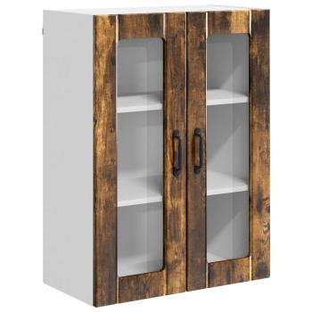 Wandglas-Schrank LUCCA Geräucherte Eiche 60 x 31 x 80 cm