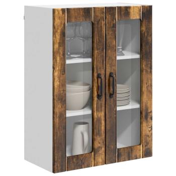 Wandglas-Schrank LUCCA Geräucherte Eiche 60 x 31 x 80 cm