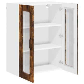 Wandglas-Schrank LUCCA Geräucherte Eiche 60 x 31 x 80 cm