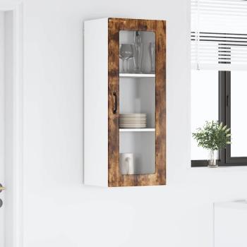 Küchenhängeschrank mit Regal Geräucherte Eiche 40 x 31 x 100 cm