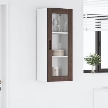 Küchenhängeschrank mit Tür Braun Eichen-Optik 40 x 31 x 100 cm