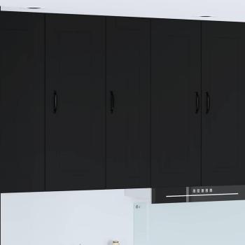 ARDEBO.de - Küchenhängeschrank Schwarz 30 x 31 x 100 cm Holzwerkstoff