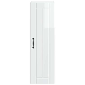 Küchenhängeschrank mit Regal Hochglanz Weiß 30 x 31 x 100 cm