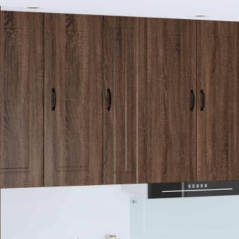 ARDEBO.de - Küchenhängeschrank mit Tür Braun Eichen-Optik 30 x 31 x 100 cm
