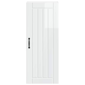 Küchenhängeschrank mit Regal Hochglanz Weiß 40 x 31 x 100 cm