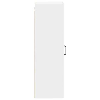 Küchenhängeschrank mit Regal Hochglanz Weiß 40 x 31 x 100 cm