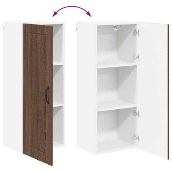 Küchenhängeschrank mit Tür Braun Eichen-Optik 40 x 31 x 100 cm