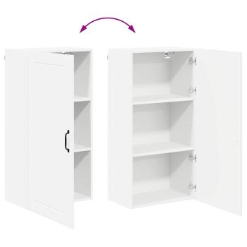 Küchenhängeschrank mit Regal Hochglanz Weiß 50 x 31 x 100 cm