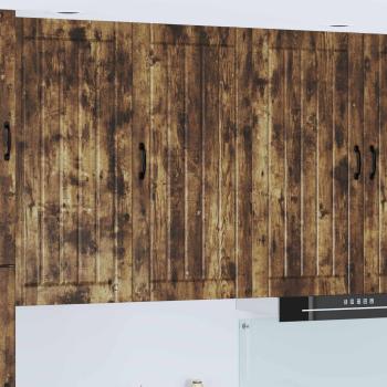 ARDEBO.de - Küchenhängeschrank mit Regal Geräucherte Eiche 50 x 31 x 100 cm