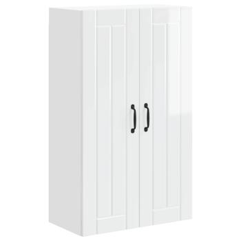 Küchenhängeschrank mit Regal Hochglanz Weiß 60 x 31 x 100 cm
