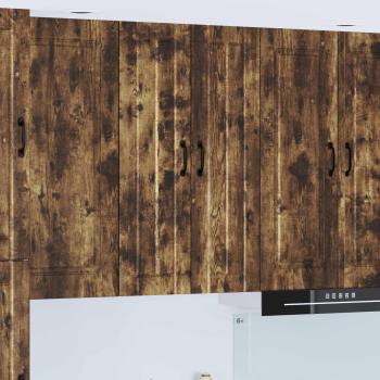 ARDEBO.de - Küchenhängeschrank mit Regal Geräucherte Eiche 60 x 31 x 100 cm