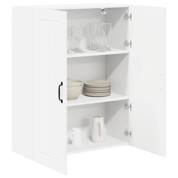 Küchenhängeschrank mit Regal Hochglanz Weiß 80 x 31 x 100 cm