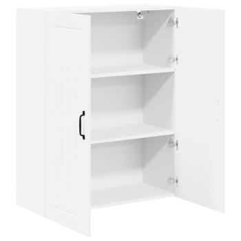 Küchenhängeschrank mit Regal Hochglanz Weiß 80 x 31 x 100 cm
