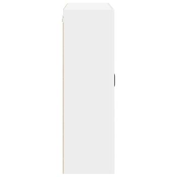 Küchenhängeschrank mit Regal Hochglanz Weiß 80 x 31 x 100 cm