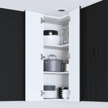 Küchenhängeschrank Schwarz 57 x 57 x 100 cm Holzwerkstoff