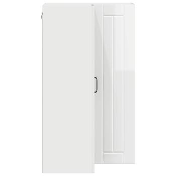 Küchenhängeschrank mit Regal Hochglanz Weiß 57 x 57 x 100 cm