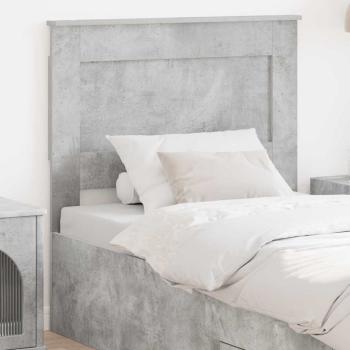 ARDEBO.de - Kopfteil mit Kopfteil Beton Grau 90 cm Holzwerkstoff