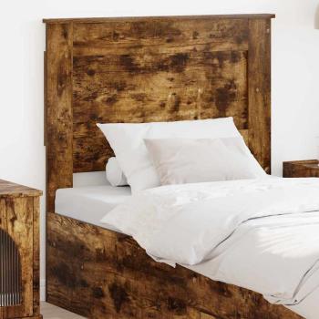 ARDEBO.de - Kopfteil mit Kopfteil Geräucherte Eiche 90 cm Holzwerkstoff