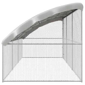 Hühnerkäfig 3 pcs Silber 600 x 200 x 200 cm Verzinkter Stahl