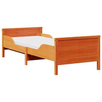 Bettgestell Wachsbraun 80 x 200 cm Massivholz Kiefer