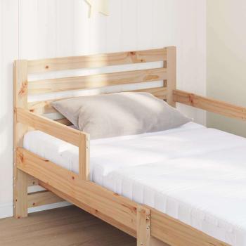 Bettgestell mit Matratze mit Kopfteil Braun 80 x 200 cm
