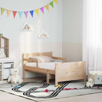 Bettgestell mit Matratze mit Kopfteil Braun 80 x 200 cm