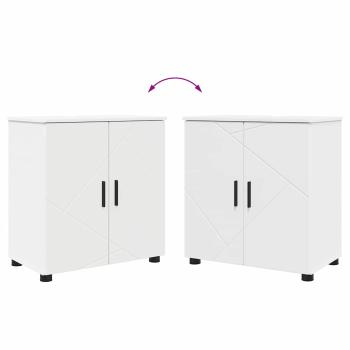 Badezimmermöbel Set 2 pcs Weiß 61 x 35 x 64 cm Holzwerkstoff