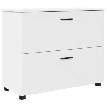 Badezimmermöbel Set 2 pcs Weiß 76,5 x 35 x 64 cm Holzwerkstoff