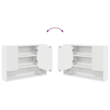 Badezimmermöbel Set 3 pcs Weiß 76,5 x 35 x 64 cm Holzwerkstoff